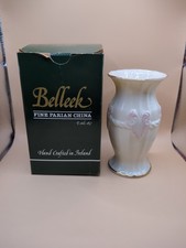 Belleek Parian China Georgian Shell Violet Vase  Vintage Wedding Decor Boxed