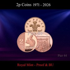 1971 - 2026 Two Pence Coins 2p