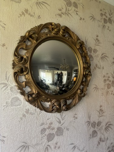 Vintage gold ornate convex - gold,