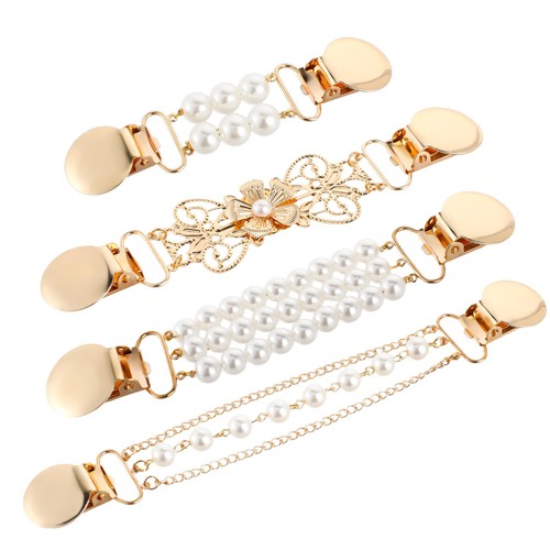 4pcs pearl dress clips - dress, style