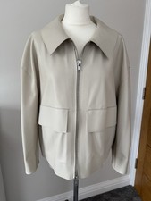 H&M Cream Faux Leather Jacket