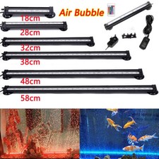 Aquarium Fish Tank Lights RGB LED Submersible  Air Bubble Tube Lamp Strip Light