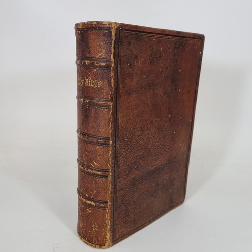 Antique 19thc holy bible old - 19thc, &