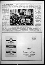 Antique Print Eton Cheering Generals Mappin Webb Gem Set Wrist Watches 1919