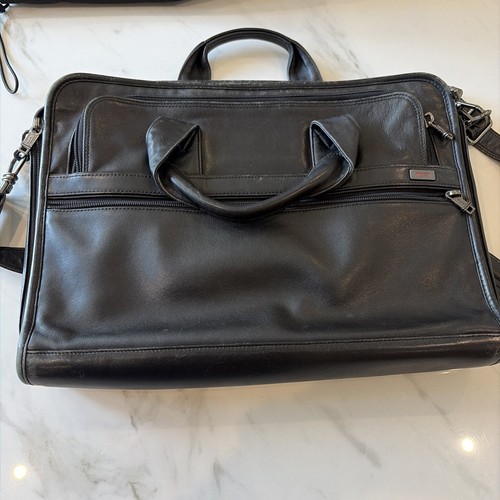 Time leather briefcase good - in,