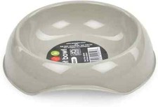 Plastic Dog Cat Pet Bowl Food Water Feeding Dish-Feeder 200 ml Blue/Grey