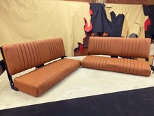 PAIR TAN FLUTED LEATHER 2 MAN