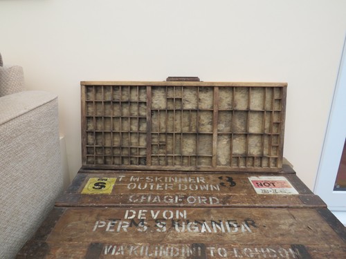 Vintage wooden printers tray - vintage,