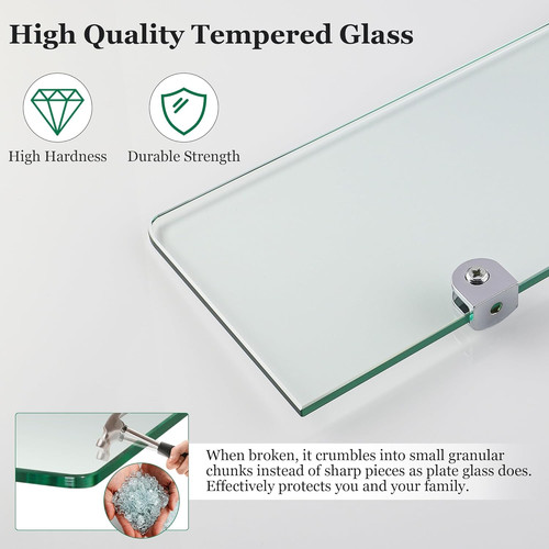 Bathroom glass shelf - bathroom,