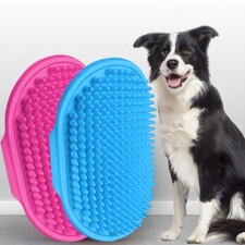 Pet Cat Bath Dog Brushes Combs Rubber Glove Hair Fur Massaging UK Grooming U6Y6