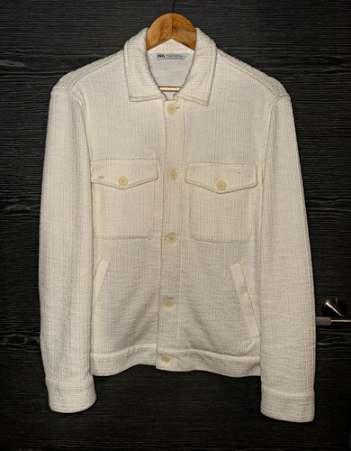 Zara men white knit - knit, cotton