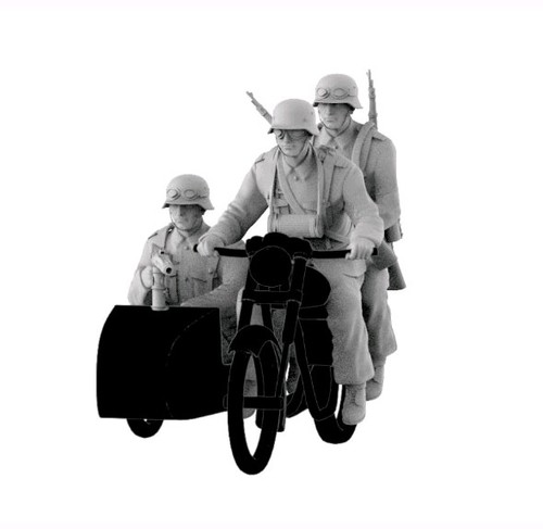 Ww2 german motorcycle riders - motorcycle,