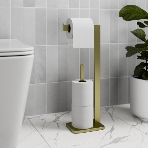 Brushed brass freestanding - brass,