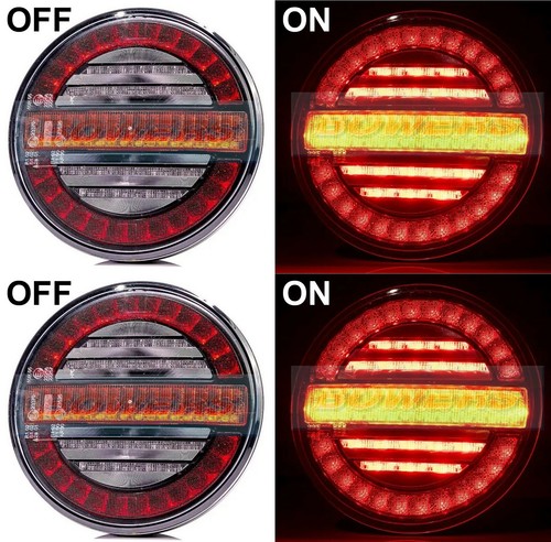 Led rear round hamburger - 2x,
