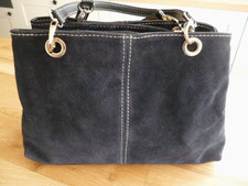 Navy Blue Genuine Suede