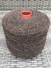 90% Wool Yarn In Dark Brown Mix. 1000 Gram Cone.4plyHand/machine Knit.Uk Spun.