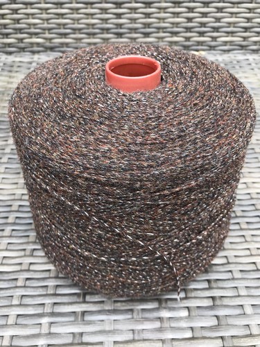 Wool yarn dark brown - dark,