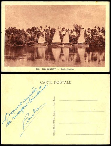 Indo china old postcard - old,