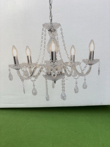 New clear crystal chandelier - new,
