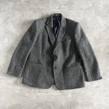 Harris Tweed Grey 100% Wool Herringbone  Jacket / blazer size extra large eu 48