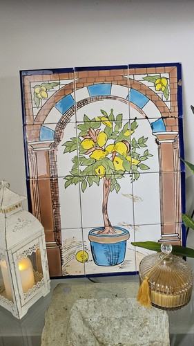 Handmade tunisian ceramic tile - tunisian,