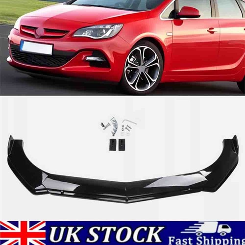 Gloss black front bumper - black,