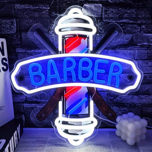 Barber shop neon led - barber, sign