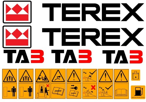 Terex ta3 dumper decal sticker - terex,
