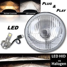 5-3/4" Stock H4 Headlight 360° LED Light Lamp Bulb Headlamp Harley Motorcycle