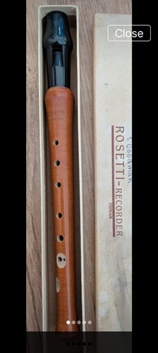 Vintage rosetti wooden descant - wooden,