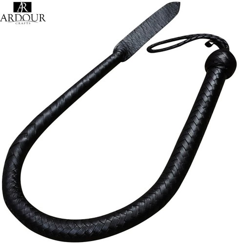Genuine black leather whip cow - genuine,