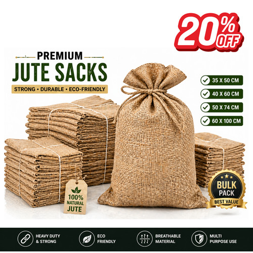 Heavy duty jute sacks - heavy, hessian