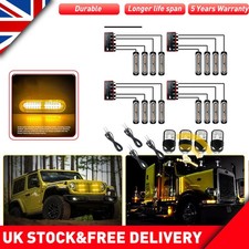 LED Work Light Bar Cube Side Shooter Pod Yellow&Amber Strobe Lamp For SUV Pickuo