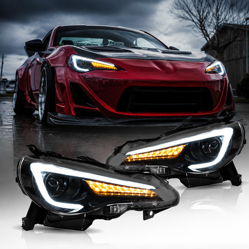 Pair led projector headlights - projector,
