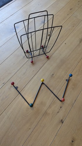 Vintage retro magazine rack - rack, &