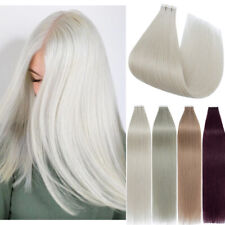 Invisible Tape In Hair Extensions 100% Russian Human Hair Skin Weft Thick 40pcs