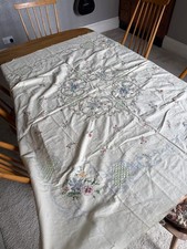 vintage large hand embroidered