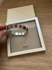 VINTAGE SWATCH WATCH BIJOUX S STEEL & SILICONE PINK  BRACELET VGC