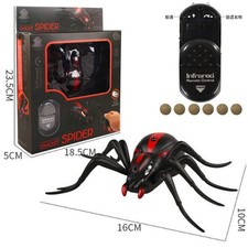 NEW Remote Control Creepy Scary Plush Spider Infrared RC Tarantula Kid Toys UK