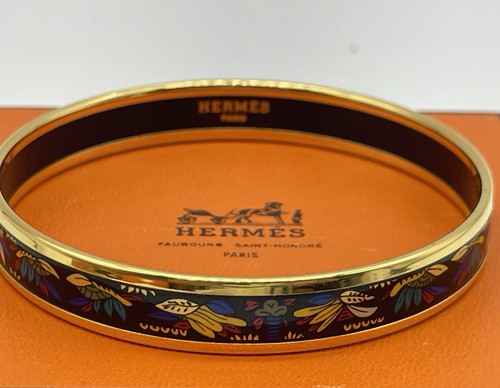 Hermes enamel bangle - hermes,