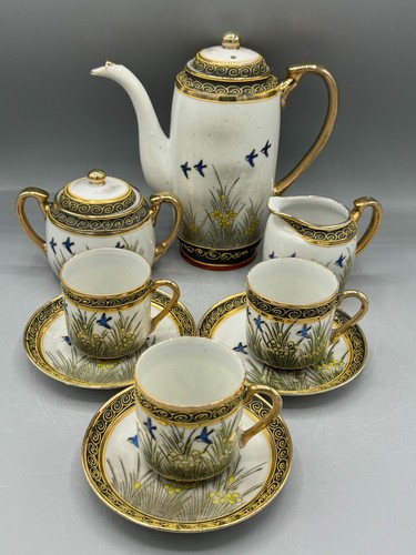 Oriental hand painted - painted, coffee