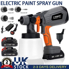 Cordless Electric Spray Gun Airless Paint Sprayer for Fence Wall Home DIY