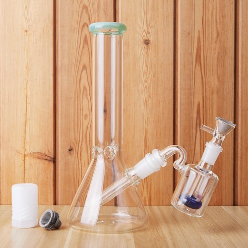 Glass beaker bong - 10", ash