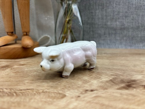 Vintage white porcelain - porcelain, pig