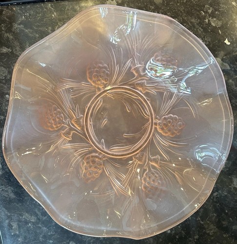 Jobling art deco - frosted, pink