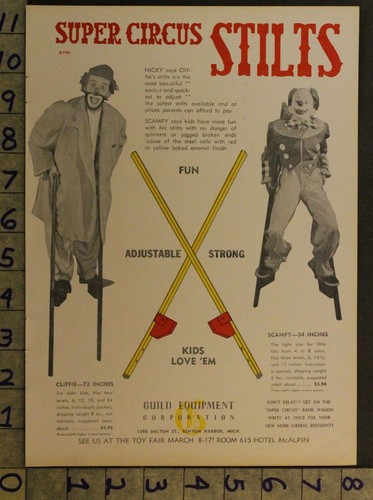 1954 stilt circus clown - 1954,