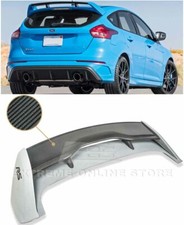 RS Style CARBON FIBER Rear Spoiler Wing Lip For 2012-2018 Ford Focus Hatchback