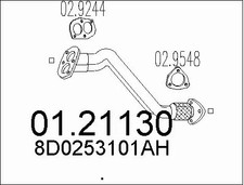 EXHAUST PIPE FITS: AUDI A4 B5