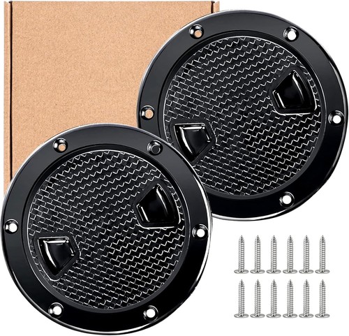 Black round boat hatch - 2x, 4"