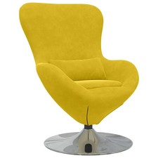 Egg Chair Velvet Lounge Modern Seating Swivel Armchair Soft Touch Home  vidaXL